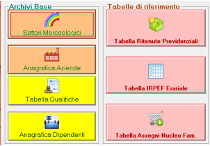 Archivi Base e Tabelle di riferimento Paga