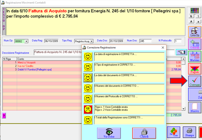 Correzione Automatica Movimenti Contabili